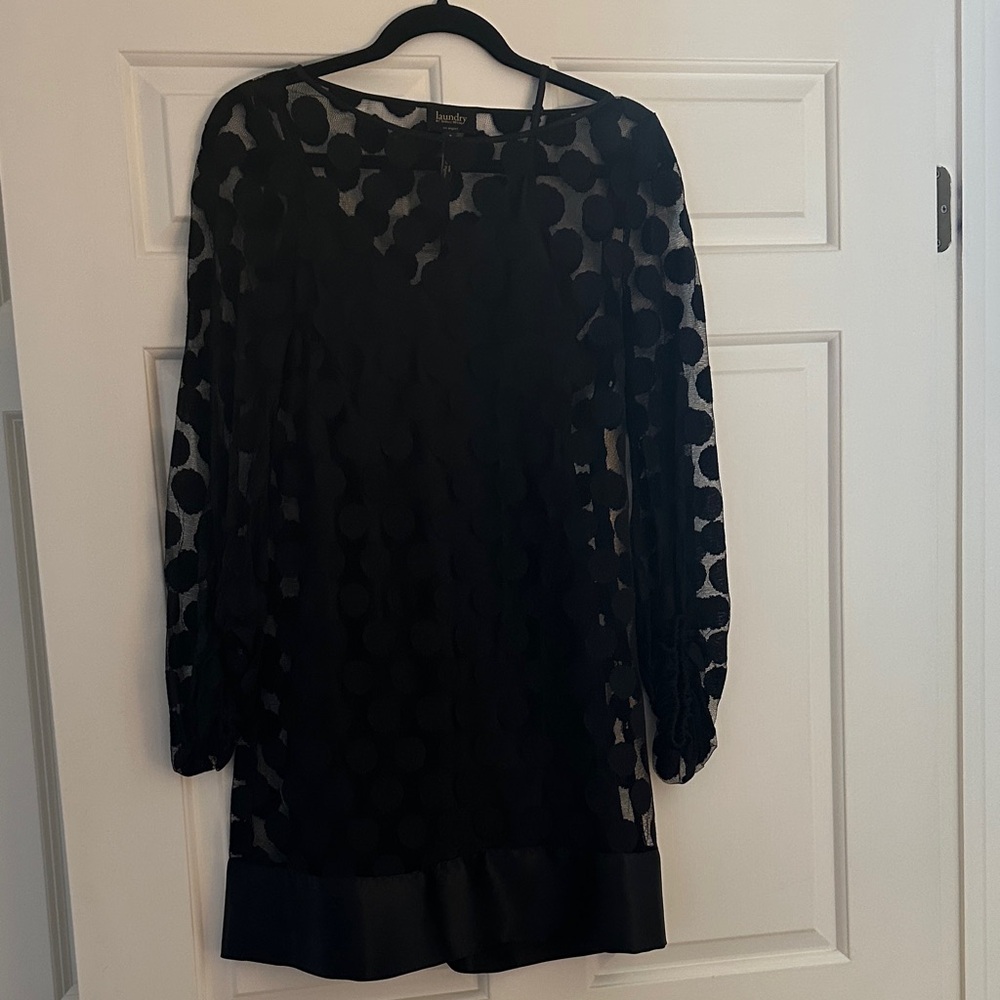 Laundry By Shelli Segal Black Long Sleeve Dress